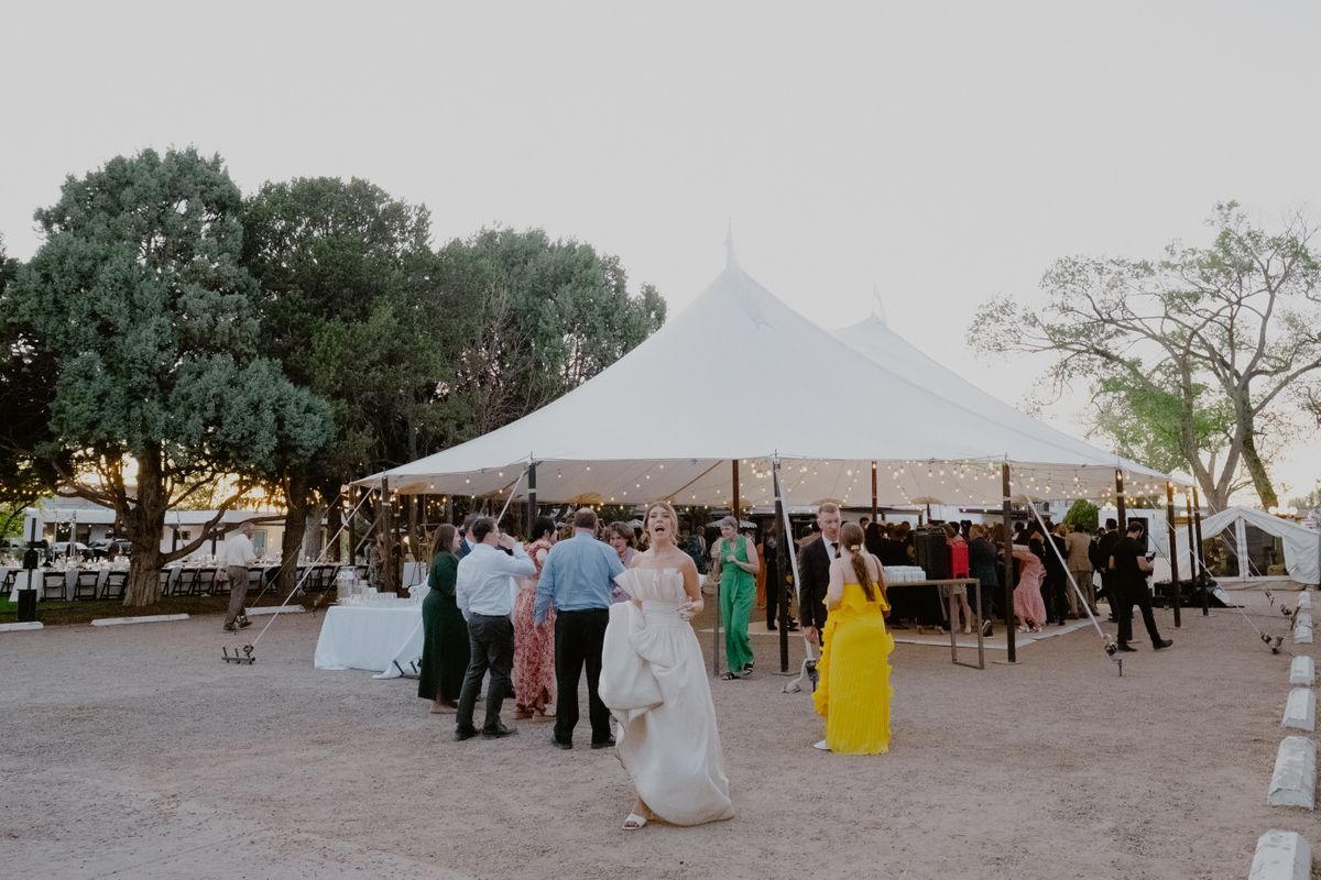 Tent reception/dance party